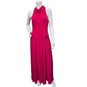 Halston Heritage Pink Wide Leg Jumpsuit Size 10